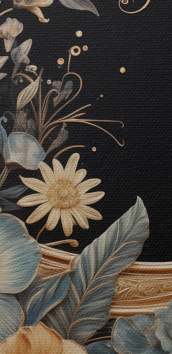 Moon with flowers and leaves Moon with flowers and leaves