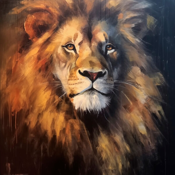 Painting of a lion
