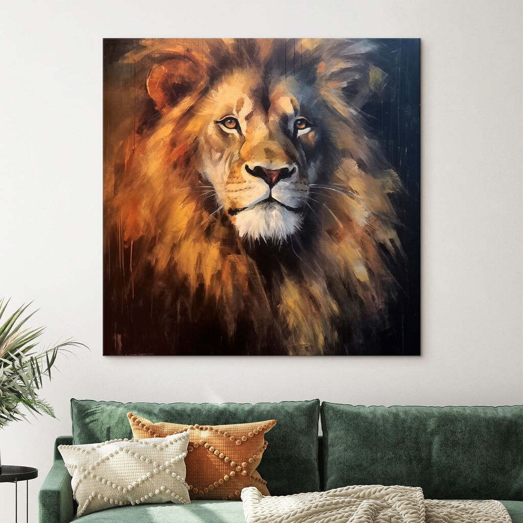 Painting of a lion