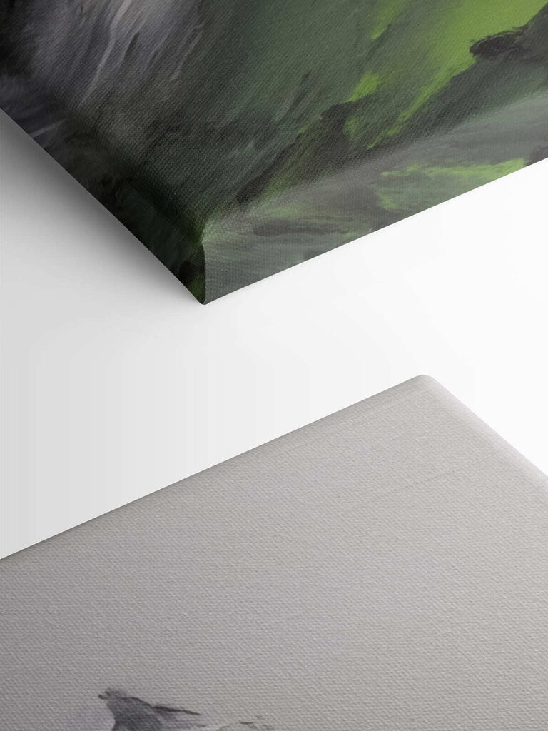 Painting of a mountain peak Painting of a mountain peak