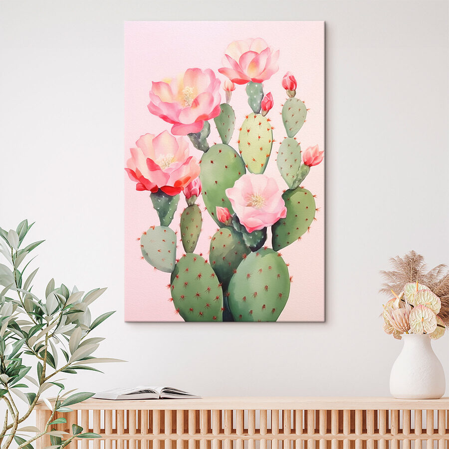 Pictura unui cactus cu flori