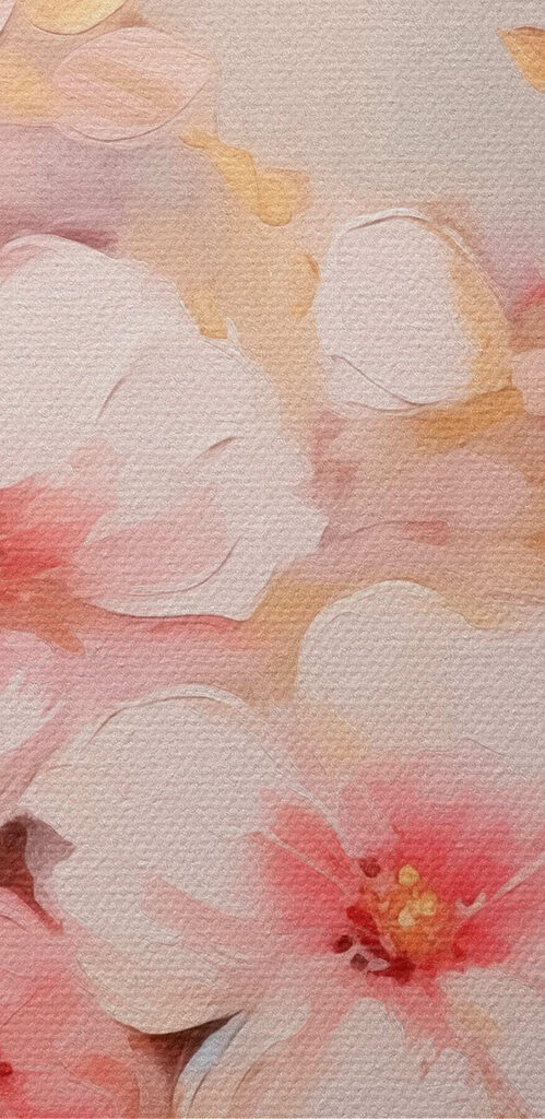 Painting of pink flowers Painting of pink flowers