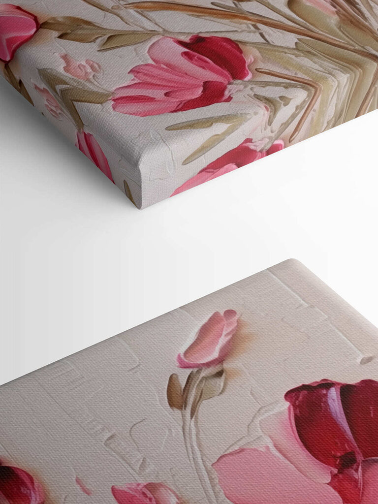 Painting of pink flowers Painting of pink flowers