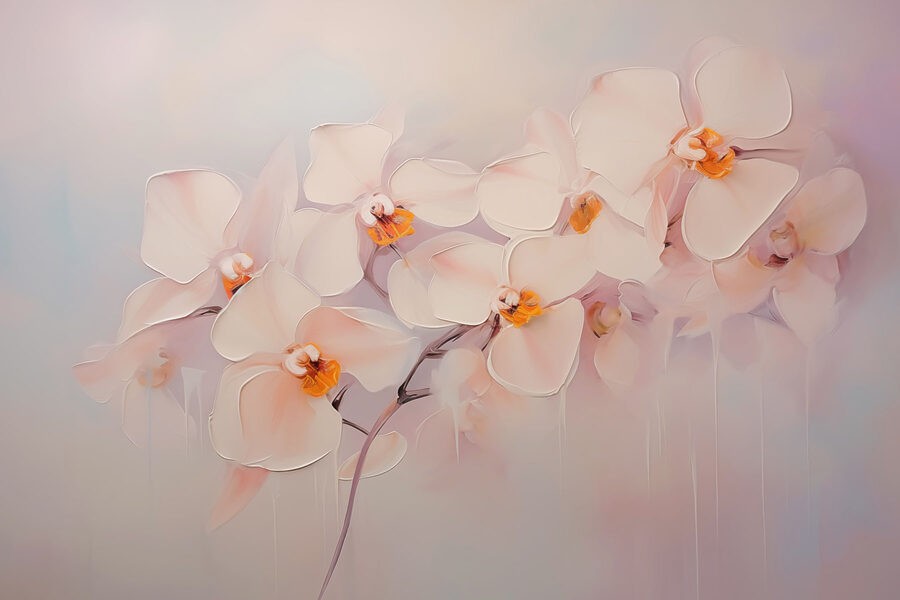 Pictura de flori albe