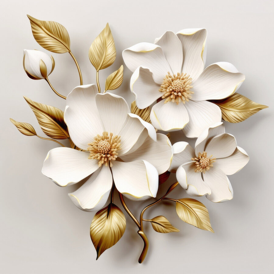 Design floral elegant cu texturi delicate