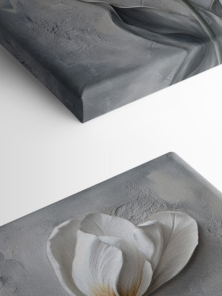 Painting of white flowers