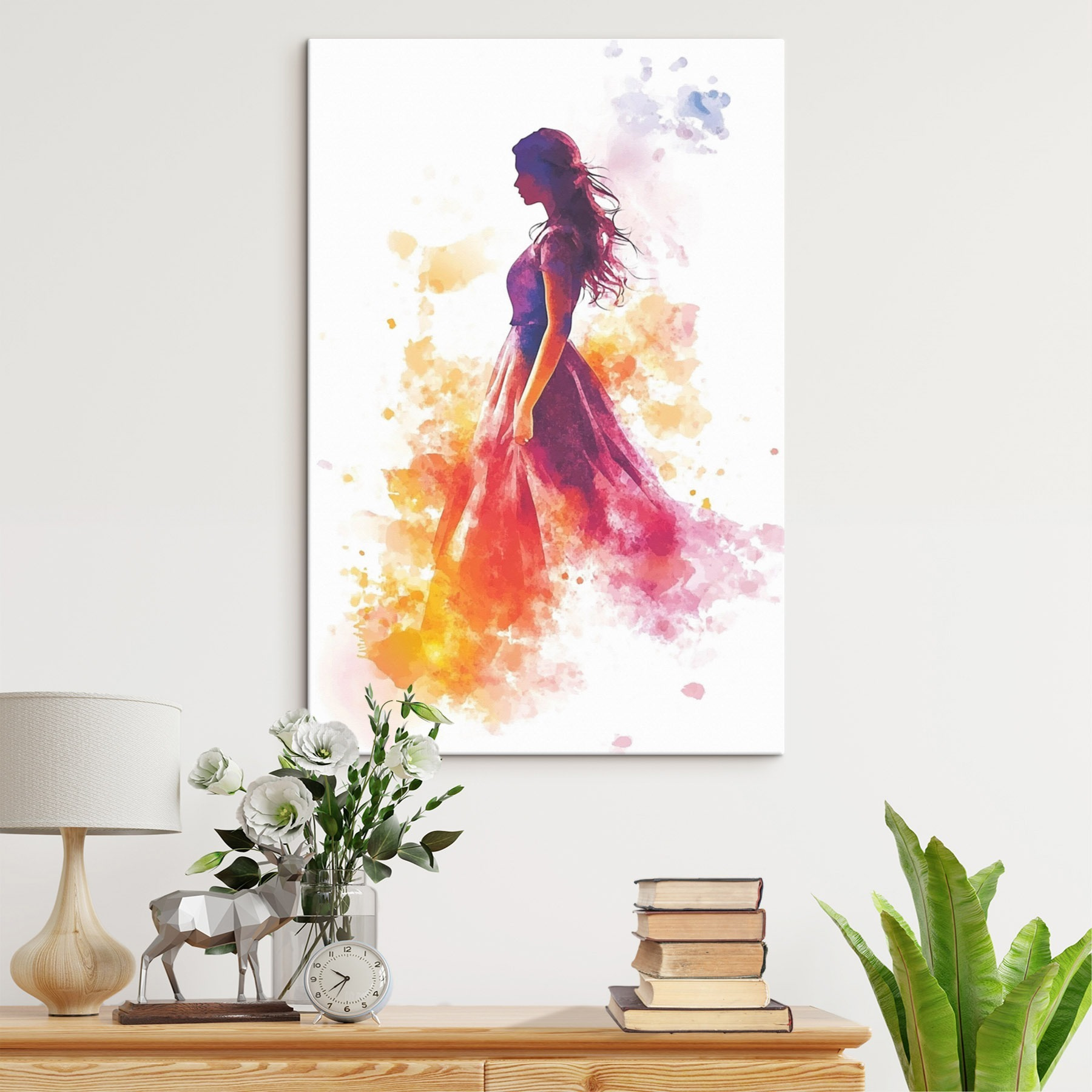Woman in a dress