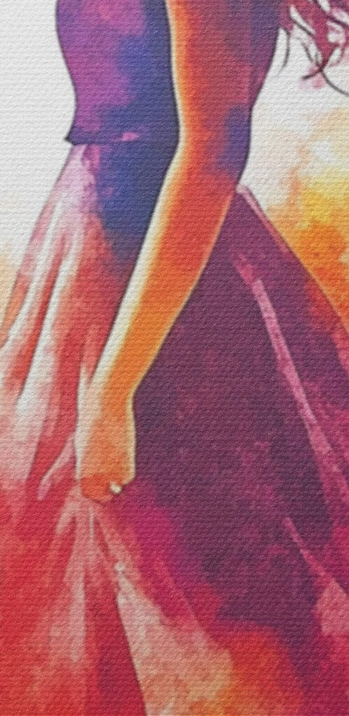Woman in a dress