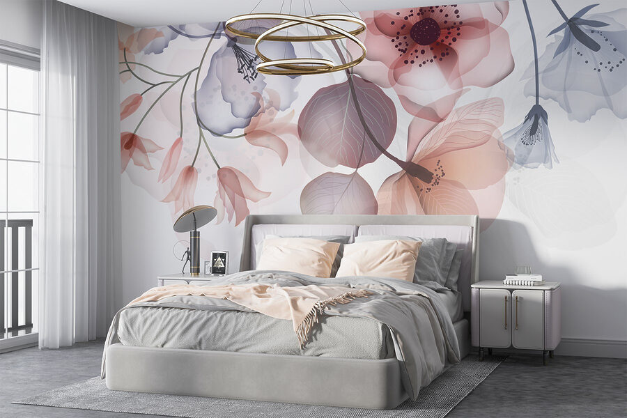 Design floral delicat cu nuanțe moi