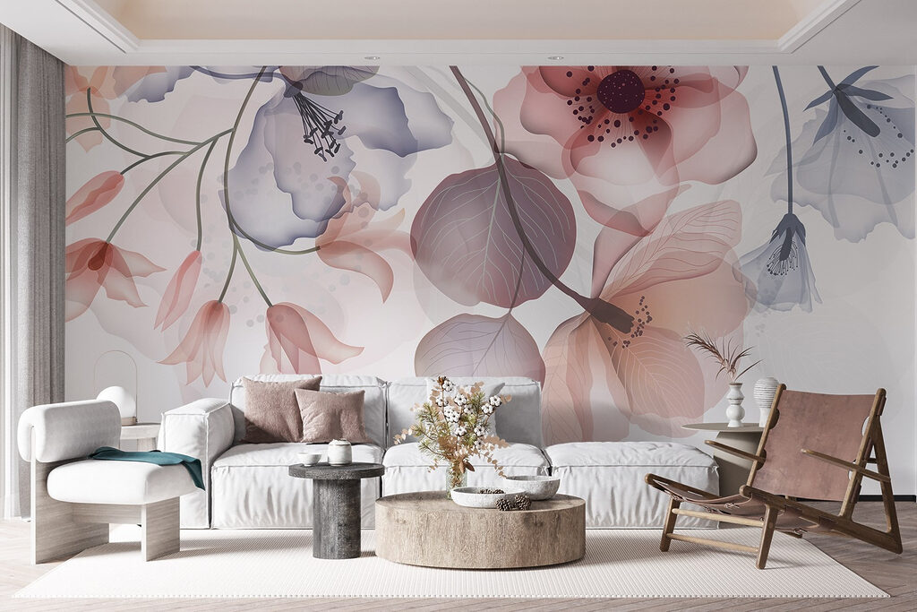Delicate floral design with soft hues