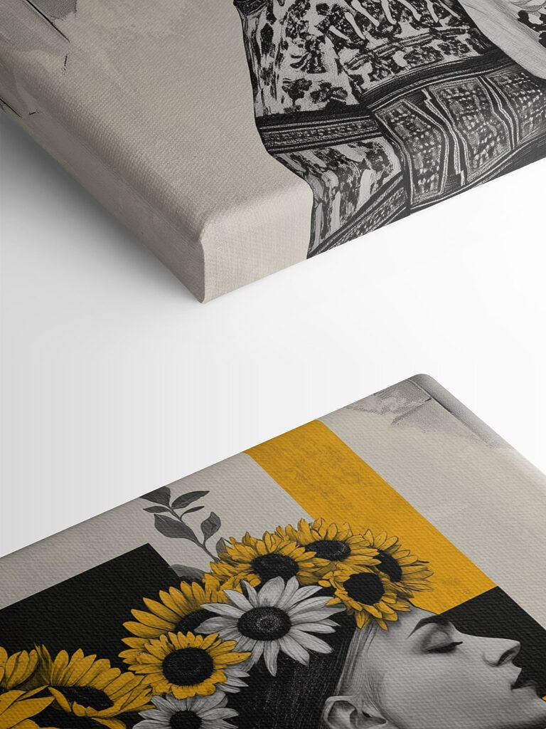 Group of women with sunflowers in their hair Group of women with sunflowers in their hair