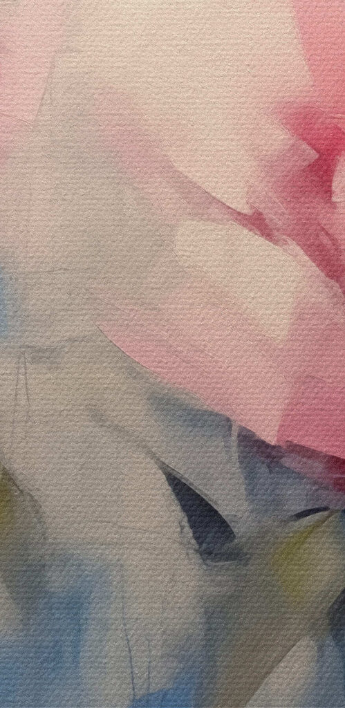 Painting of pink flowers