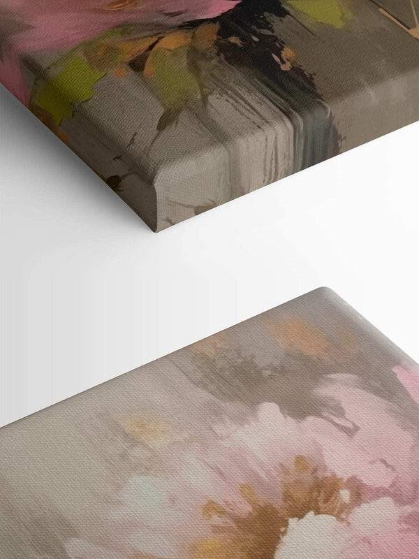 Painting of pink flowers Painting of pink flowers