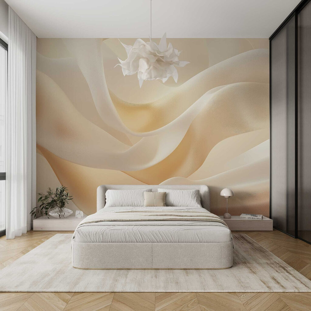 Soft waves of delicate fabric design