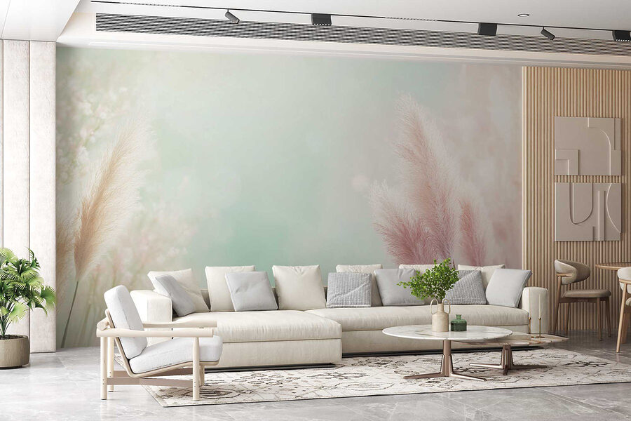 Iarba moale pastel se leagănă ușor Iarba moale pastel se leagănă ușor