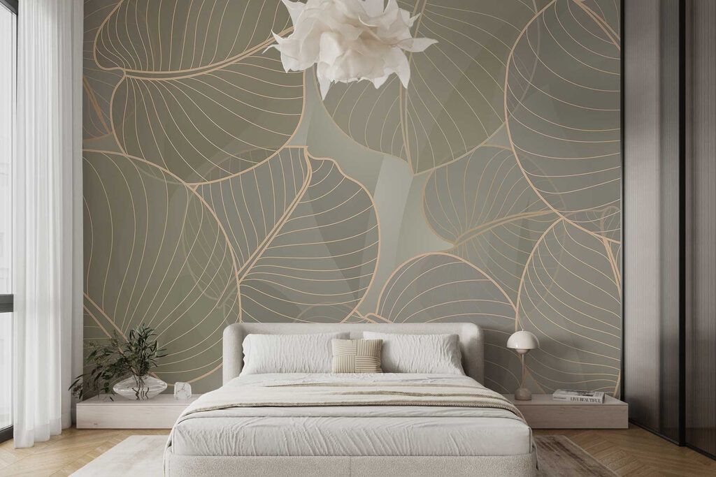 Soft leaves in soothing colors