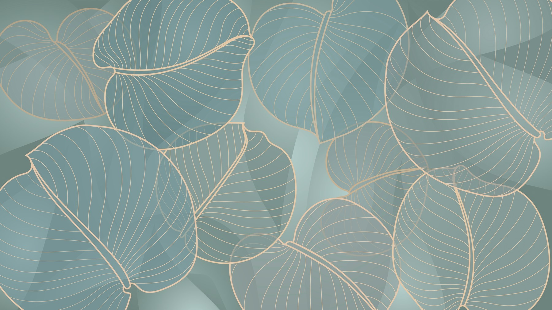 Natural leaf patterns in soft hues