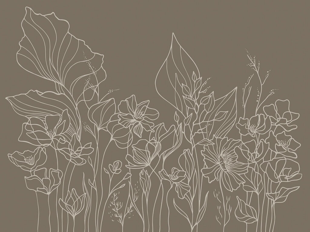 Desen liniar de flori Desen liniar de flori