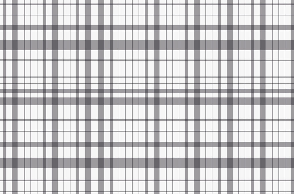 Grey and white plaid