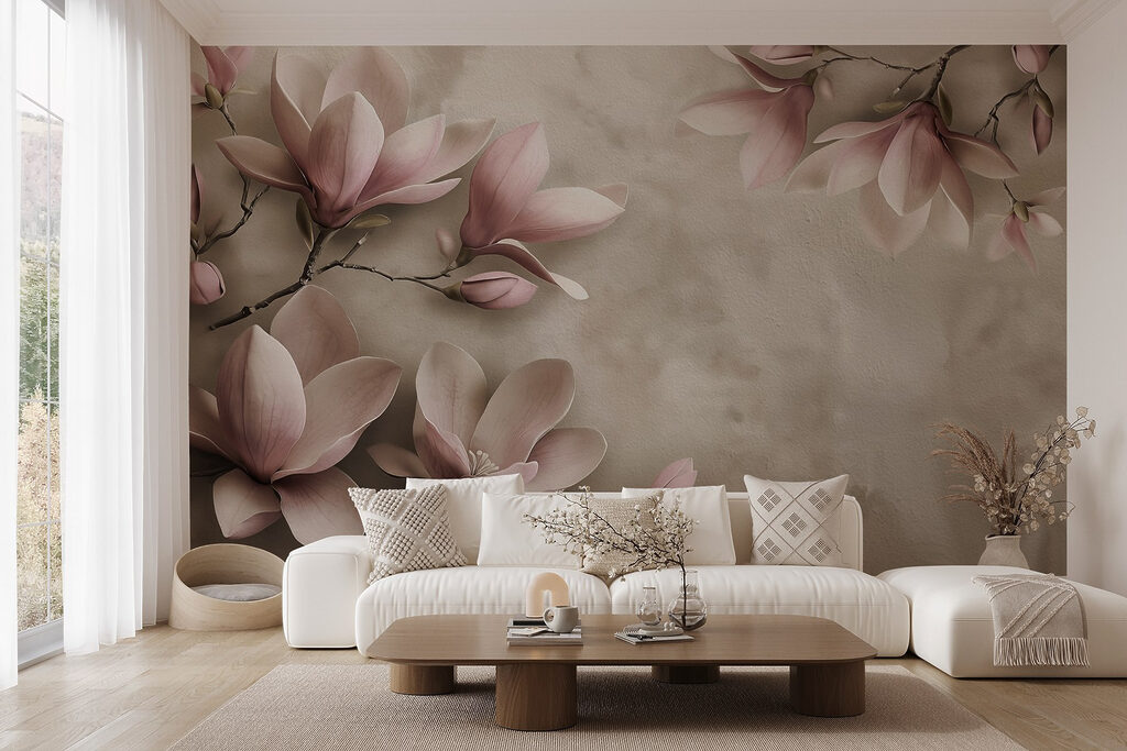 Delicate blooms in soft pastel hues