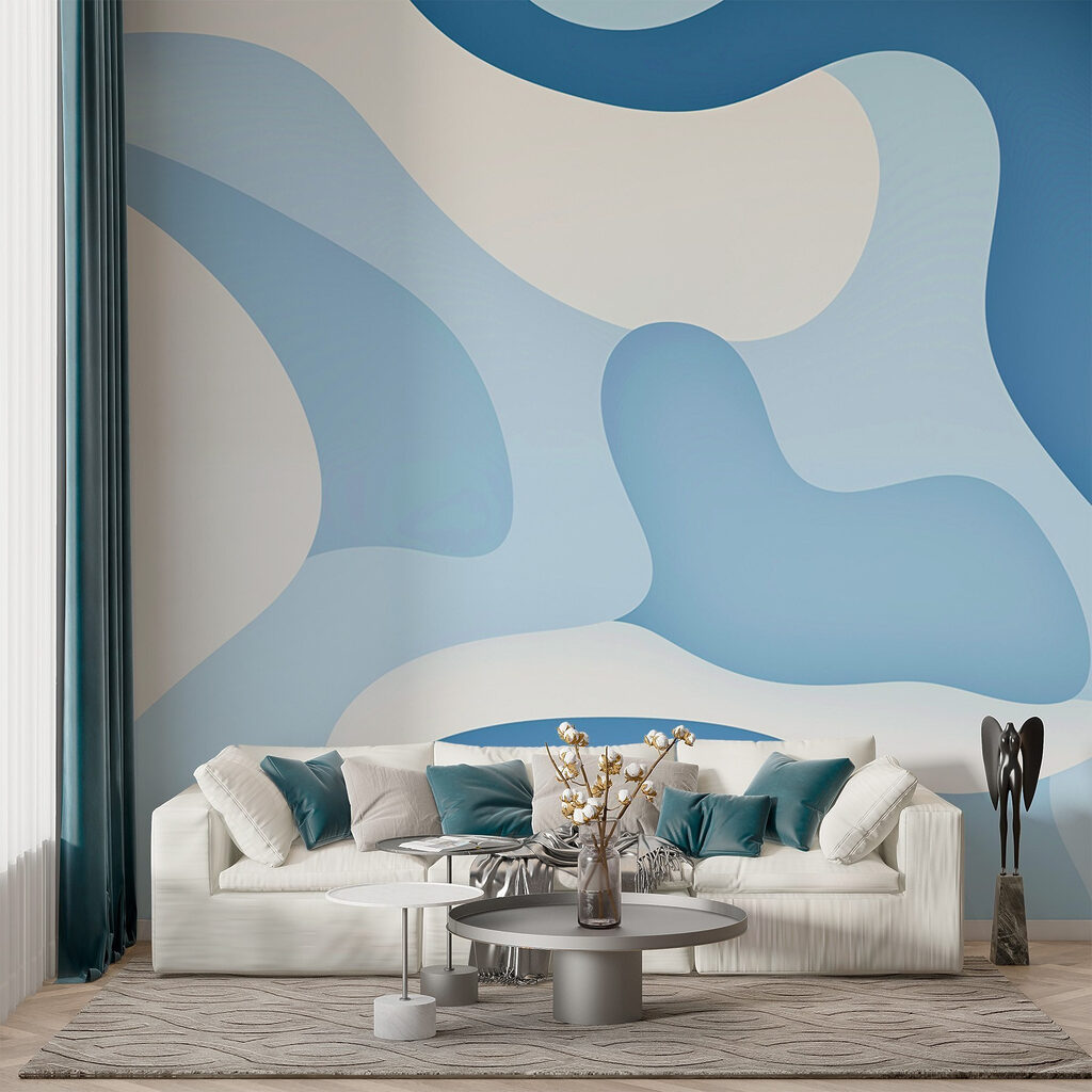 Blue and white background