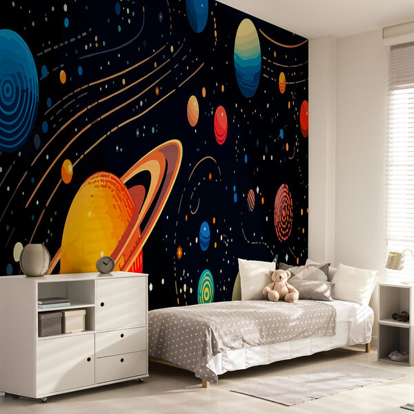 Planete și stele colorate Planete și stele colorate