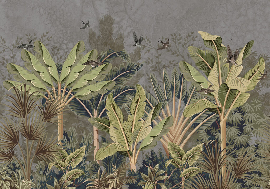 Wallpaper cu o pădure tropicală Wallpaper cu o pădure tropicală
