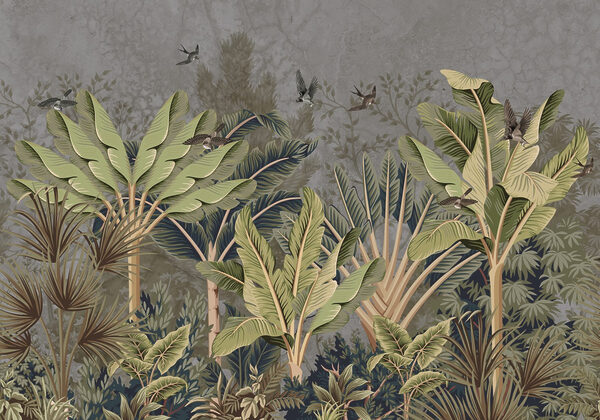 Wallpaper cu o pădure tropicală Wallpaper cu o pădure tropicală