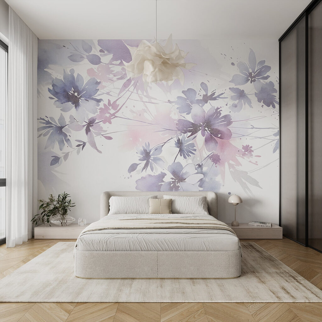 Watercolor painting of flowers