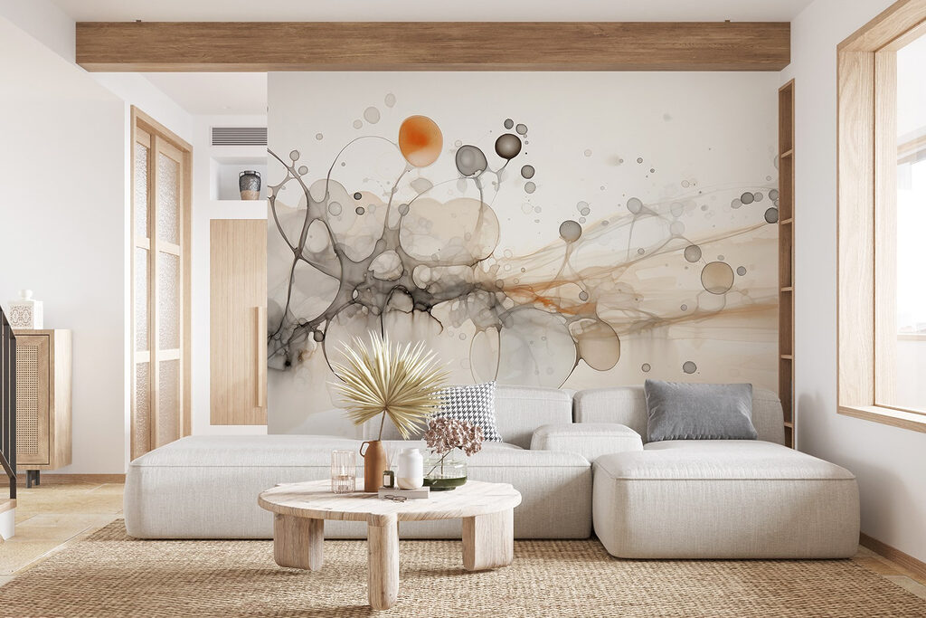 Abstract shapes in soft colors