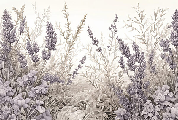 Lavanda delicată înflorește în armonie. Lavanda delicată înflorește în armonie.