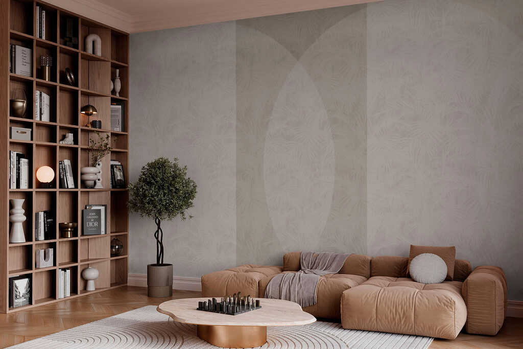 White and gray background with a white circle White and gray background with a white circle