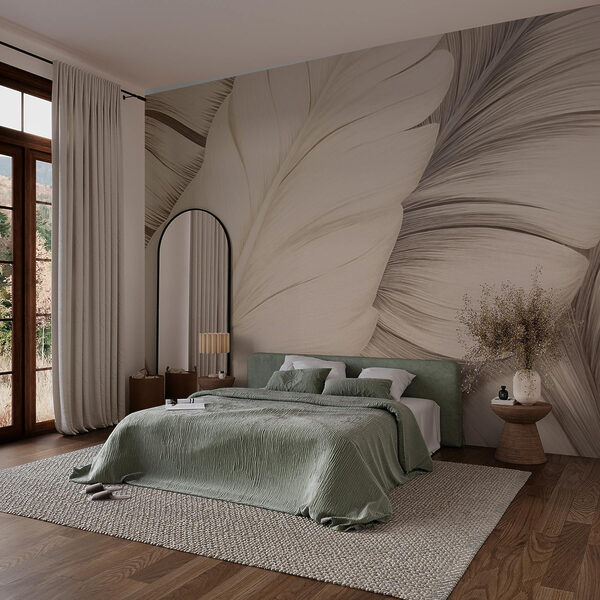 Textured white feathers in soft tones