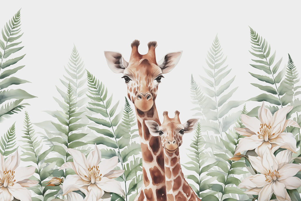 Girafe și flori Girafe și flori
