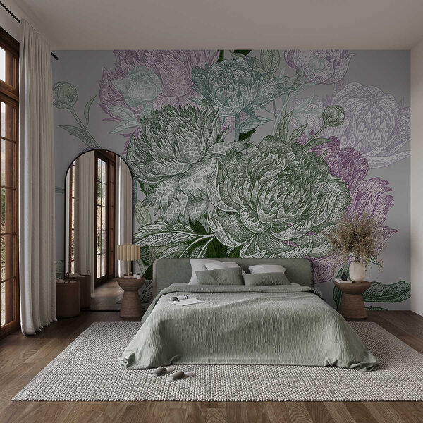 Ilustrație florală vibrantă cu detalii Ilustrație florală vibrantă cu detalii