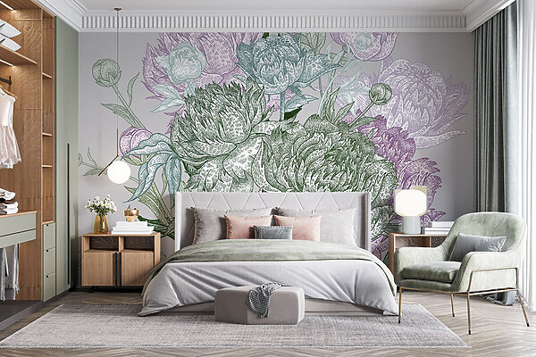 Ilustrație florală vibrantă cu detalii Ilustrație florală vibrantă cu detalii