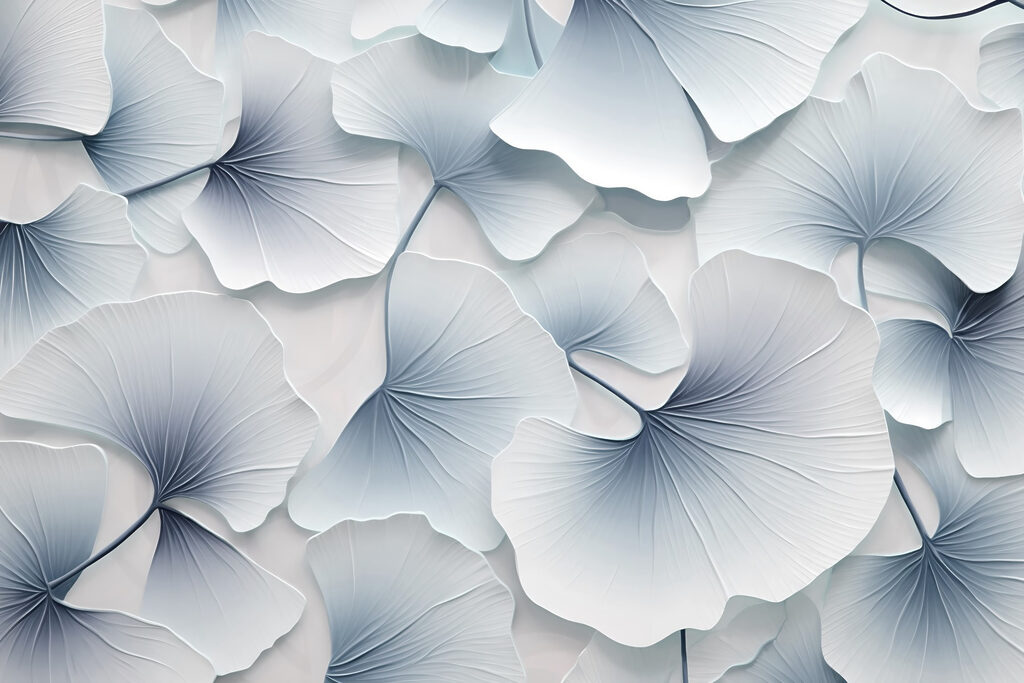 Straturi delicate de frunze de ginkgo Straturi delicate de frunze de ginkgo