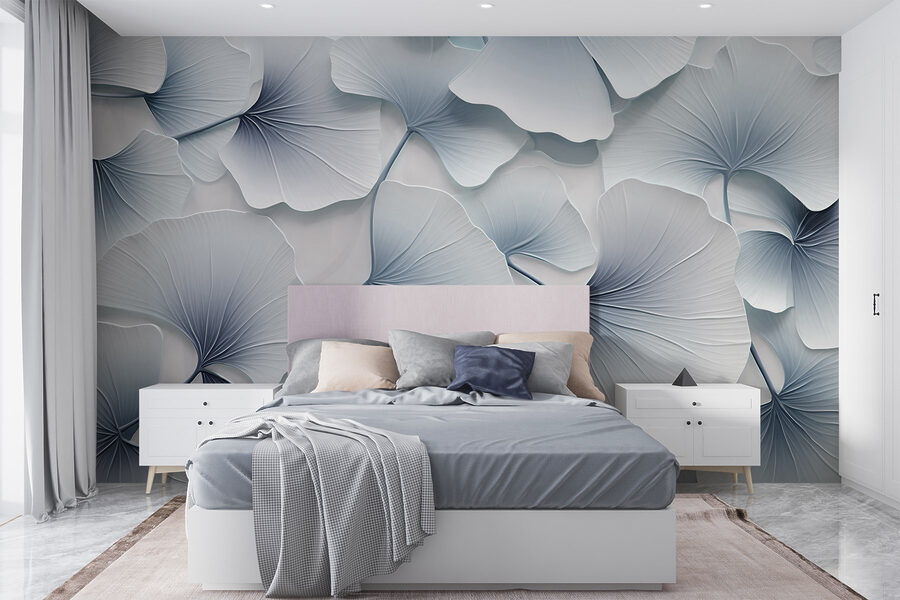 Straturi delicate de frunze de ginkgo