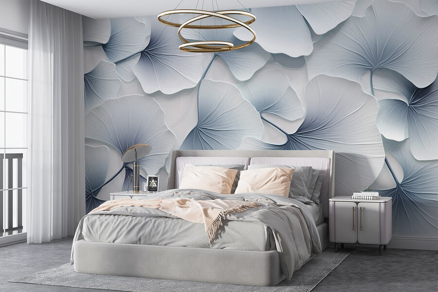 Straturi delicate de frunze de ginkgo