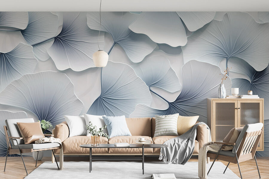 Straturi delicate de frunze de ginkgo