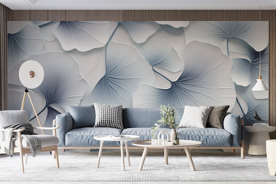 Straturi delicate de frunze de ginkgo