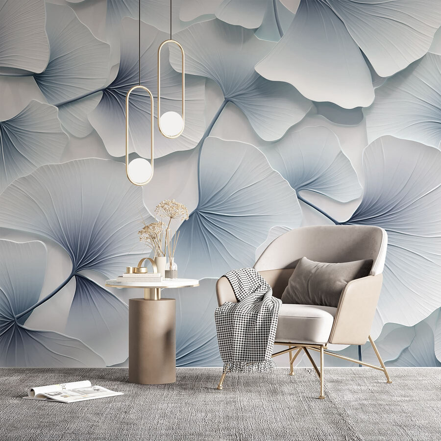 Straturi delicate de frunze de ginkgo