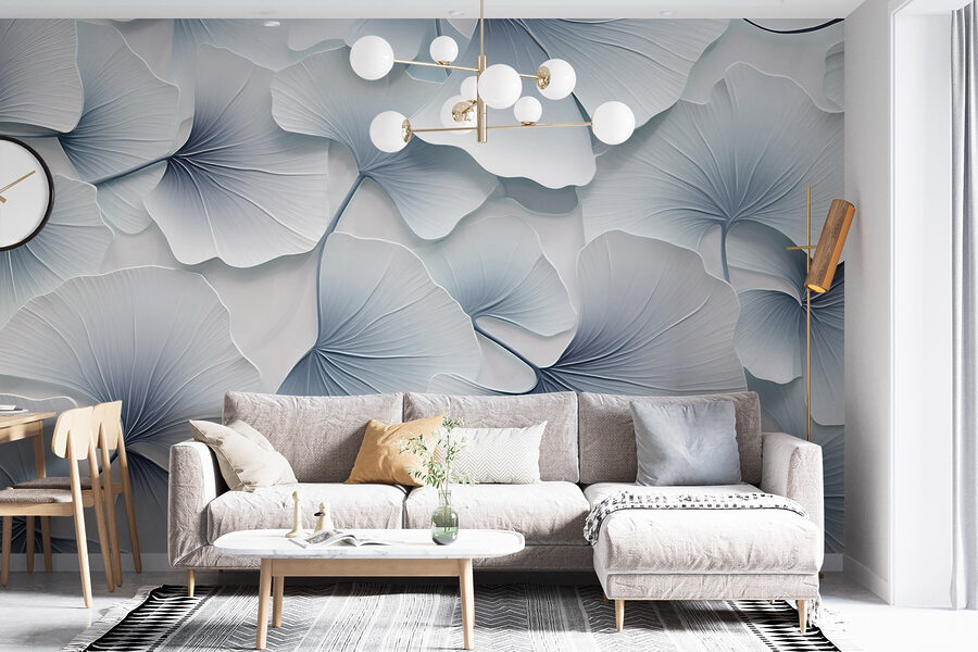 Straturi delicate de frunze de ginkgo