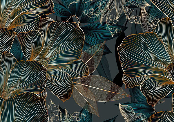 Design floral elegant în tonuri închise Design floral elegant în tonuri închise