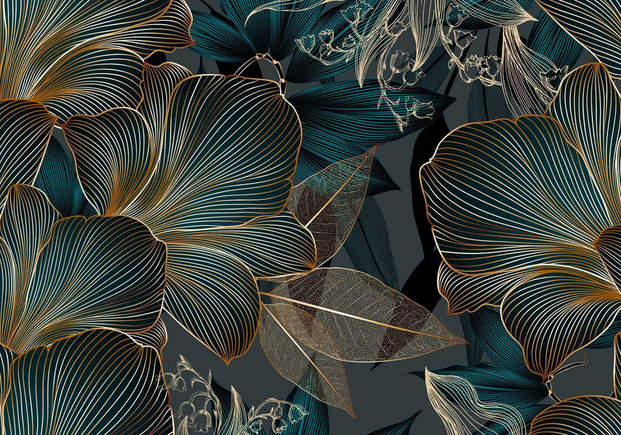 Design floral elegant în tonuri închise