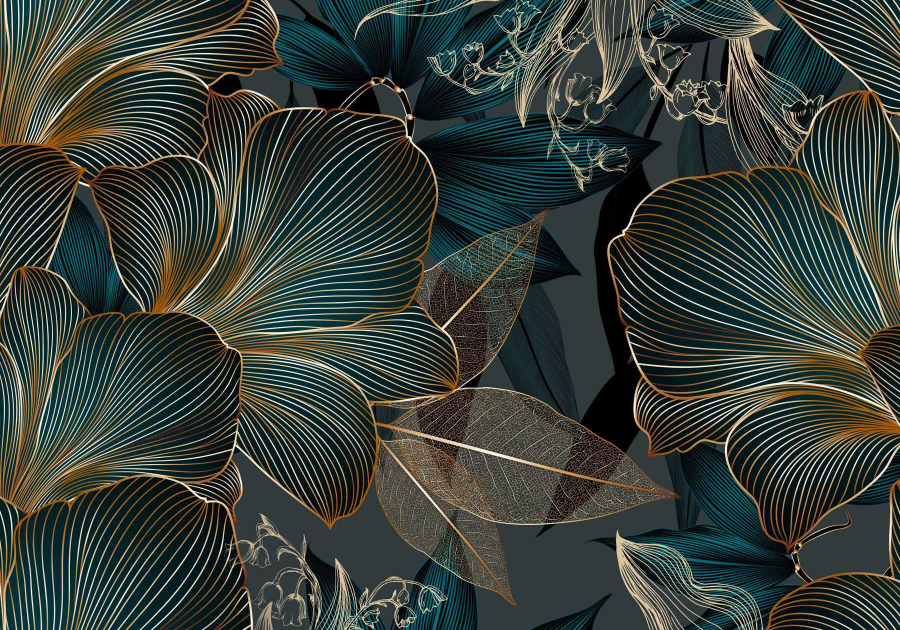 Elegant floral design in dark tones Elegant floral design in dark tones