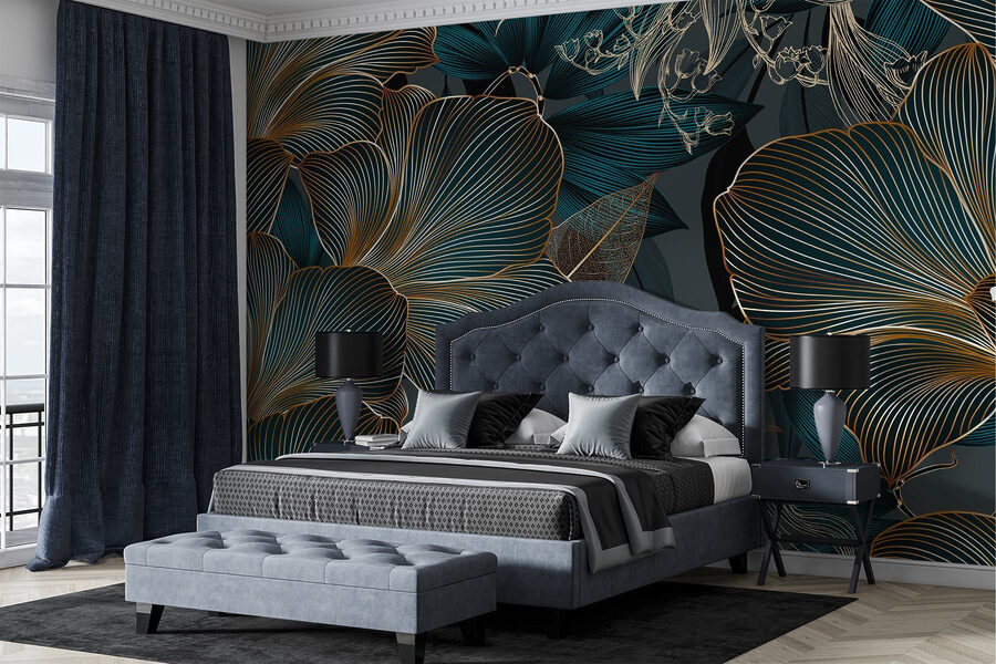 Design floral elegant în tonuri închise