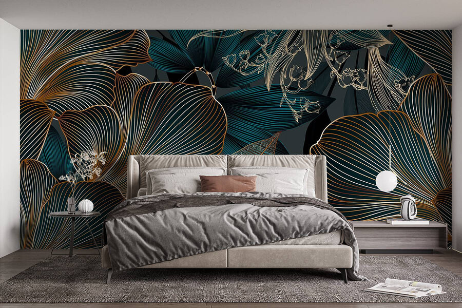 Design floral elegant în tonuri închise