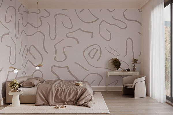 Wall murals White background with lines Wall murals White background with lines