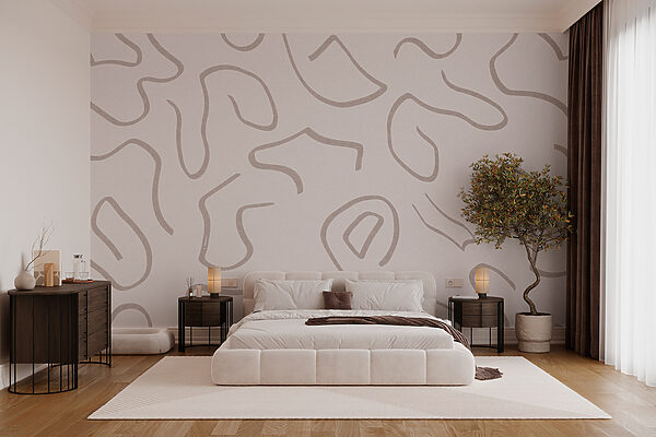 Wall murals White background with lines Wall murals White background with lines